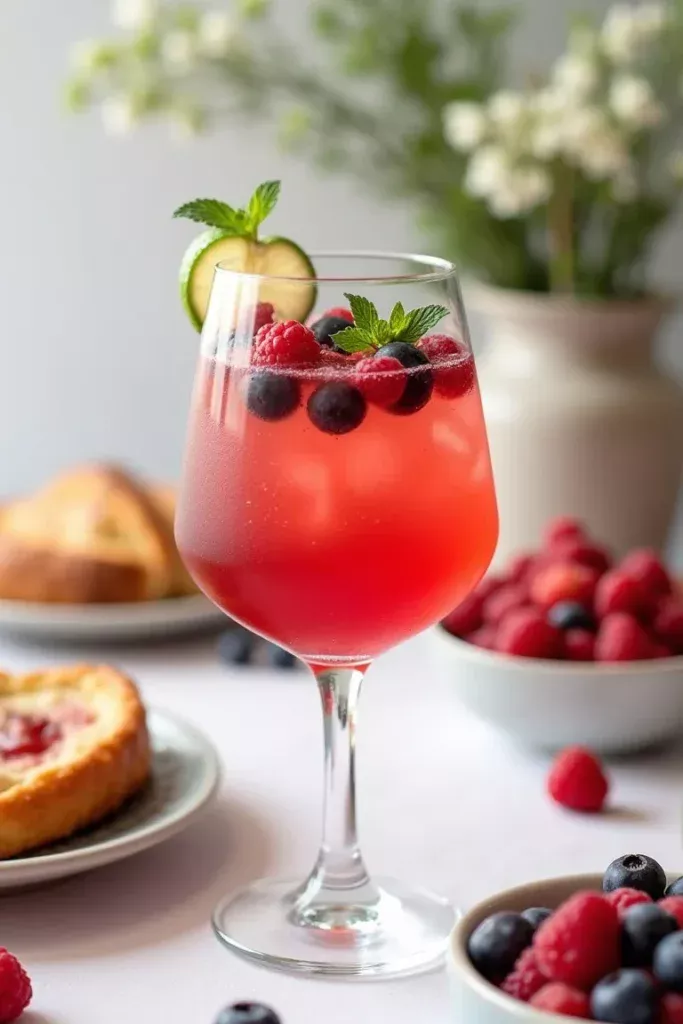Berry Bliss Mocktail on brunch table