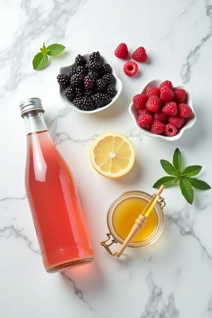 Berry Burlesque mocktail ingredients	