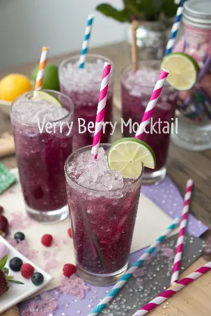 Party-ready Very Berry Mocktail presentation